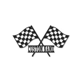 Panneau en métal LED de drapeaux de course personnalisé | Décor de garage personnalisé | Art mural à damier de sport automobile | Cadeau pour coureur