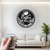 Cartel de metal personalizado con luz LED para bar de café, regalo personalizado para amantes del café, decoración de cocina