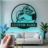 Custom Tattoo Artist LED Sign | Personalized Metal Wall Art for Tattoo Studios | Gift for Tattooist Shop Owner