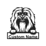 Custom Shih Tzu Led Light Metal Wall Art Personalized Dog Lover Gift Living Room Pet Decor