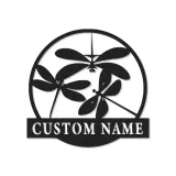 Insegna in metallo LED a forma di libellula personalizzata, regalo per amanti della natura, decorazione per camera da letto o giardino 1