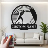 Custom Boxer Led Light Metal Wall Art Personalized Gift for Boxing Enthusiasts Gym or Man Cave Decor