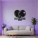 Personalized Ping Pong Paddle Sign | LED Metal Wall Art | Custom Table Tennis Gift | Game Room Decor