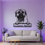 English Mastiff Custom LED Sign | Personalized Dog Wall Art | Metal Pet Portrait for Mastiff Owners