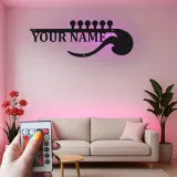 Letrero LED de guitarra personalizado | Decoración mural de metal personalizada para sala de música | Decoración con nombre para músico | Regalo para guitarrista