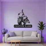 Insegna di Caccia Personalizzata Labrador | Arte da Parete in Metallo LED per Papà Cacciatore | Decorazione per Cani Anatra Personalizzata | Arte per Man Cave e Baita