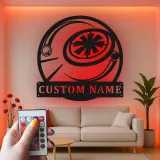 Panneau en métal LED de billard personnalisé | Décoration de salle de jeux 9-Ball personnalisée | Art mural de joueur de billard éclairé | Cadeau unique pour passionné de billard