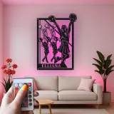 Décoration murale en métal personnalisée avec rétroéclairage Cheerleader - Cadeau de cheerleading pour sa chambre ou décoration de gym