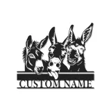 Insegna in metallo LED Donkey Trio Personalizzata Regalo per Fattoria Decorazione Soggiorno Rustico