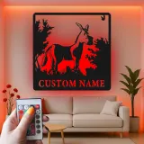 Cartel de metal LED personalizado Burro Regalo rústico para decoración del hogar para amantes de los animales