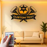 Personalized Golf LED Sign | Custom Metal Wall Art for Game Room | Golfer Name Plaque | Unique Gift for Him