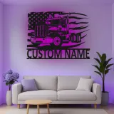 Insegna in metallo LED personalizzata per camion semi, regalo per camionisti, decorazione per garage o man cave 14