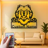 Décoration murale en métal personnalisée avec ours, lumière LED, cadeau pour les amoureux de la faune, décoration de chalet rustique 1