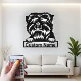 Cartel de metal LED personalizado de Shih Tzu, regalo para amantes de los perros, decoración para sala de estar