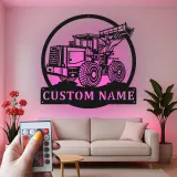 Custom Bulldozer Led Light Metal Wall Art Personalized Gift for Construction Enthusiast Garage or Office Decor 2