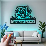 Custom Pekingese LED Sign | Personalized Dog Metal Wall Art | Pet Portrait Memorial Gift for Dog Lovers