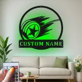 Custom Yo-Yo Led Light Metal Wall Art Personalized Gift for Toy Enthusiasts Game Room Decor