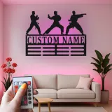 Insegna in metallo personalizzata per Karate | Arte da parete LED per arti marziali | Decorazione per Dojo e regalo per atleta