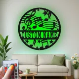 Insegna LED per Note Musicali Personalizzata | Arte in Metallo per Decorazione Studio | Regalo per Musicista Chiave di Violino