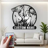Insegna in Metallo Pellicano Personalizzata | Arte Murale LED Costiera per la Casa | Regalo per Amanti degli Uccelli | Decorazione per Casa al Mare