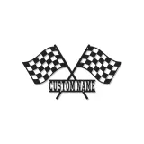 Insegna in metallo LED personalizzata con bandiere da corsa - Regalo per appassionati di auto, decorazione per garage o man cave