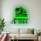 Custom Flying Duck Led Light Metal Wall Art Personalized Gift for Nature Lovers Rustic Cabin Decor