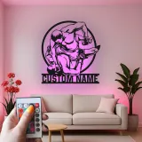 Personalized MMA Fighter Metal Sign | LED Wall Art for Gym & Home | Custom Martial Arts Decor | Gift for Athlete Coach