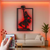 Personalisierte Cheerleader LED-beleuchtete Metall-Wandkunst – Geschenk für Cheer-Teamzimmer oder Spielzimmer-Deko