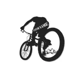 Insegna in Metallo per Mountain Biker Personalizzata | Arte da Parete LED per Ciclisti | Regalo per MTB e Decorazione Garage