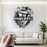 Panneau en métal de menuiserie personnalisé | Décor d'atelier pour bricoleur | Art mural en métal LED | Cadeau pour artisan