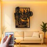 Insegna in metallo personalizzata per batteristi con LED | Insegna in metallo per banda musicale | Regalo per percussionisti e decorazione per sala band