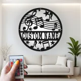 Insegna LED per Note Musicali Personalizzata | Arte in Metallo per Decorazione Studio | Regalo per Musicista Chiave di Violino
