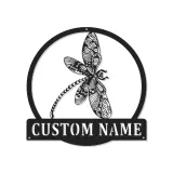 Insegna in Metallo LED a Forma di Libellula Personalizzata Regalo per Amanti della Natura Decorazione per Camera da Letto o Giardino 5