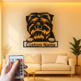 Cartel de metal LED personalizado de Shih Tzu, regalo para amantes de los perros, decoración para sala de estar