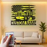 Insegna in metallo LED personalizzata per camion semi, regalo per camionisti, decorazione per garage o man cave 9