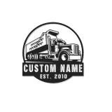 Personalisierte LED-Metall-Wandkunst mit Muldenkipper – Geschenk für Lkw-Fans, Garage oder Männerhöhle 1
