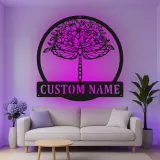 Décoration murale en métal personnalisée Libellule avec Design Floral et Rétroéclairage LED Cadeau pour Amoureux de la Nature Décor de Jardin