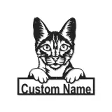Custom Cat Led Light Metal Wall Art Personalized Gift for Cat Lovers Living Room or Bedroom Pet Decor