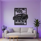 Cartel de metal personalizado de coche con luces LED | Señal de garaje personalizada | Decoración de man cave | Regalo para entusiastas de coches