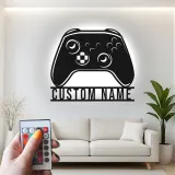 Personalisierte Gamer-Tag LED-Schild | Individuelle Spielcontroller Metall-Wandkunst | Videospiel Raum Dekoration für Teenager | RGB hinterleuchtetes Gaming-Setup
