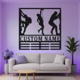 Arte in Metallo per Arrampicata su Roccia Personalizzata | Insegna Nome LED Personalizzata | Regalo per Amanti dell'Avventura e Decorazione per Palestra
