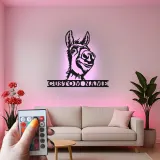 Cartel de metal LED personalizado Burro Regalo rústico para decoración del hogar para amantes de los animales 1