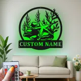 Starfish Metal Wall Art | Personalized Nautical LED Sign | Custom Coastal Decor for Beach House & Business