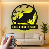 Custom Manta Ray Metal Wall Art | LED Ocean Life Sign | Personalized Nautical Decor for Beach House | Gift for Marine Lovers