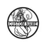 Panneau de Studio de Tatouage Personnalisé | Décoration Murale Métallique LED Personnalisée | Plaque de Nom d'Artiste de Tatouage | Panneau de Bienvenue pour Boutique
