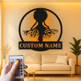 Custom Tree of Life Led Light Metal Wall Art Personalized Gift for Nature Lovers Living Room or Garden Decor