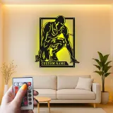 Runner LED Metal Wall Art | Personalized Sprinter Sign | Custom Track Athlete Gift | Modern Sports Decor for Room