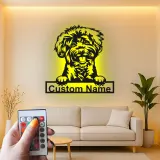 Custom Shih Tzu Led Light Metal Wall Art Personalized Dog Lover Gift Living Room Pet Decor 3