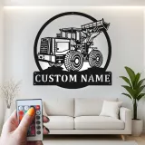 Custom Bulldozer Led Light Metal Wall Art Personalized Gift for Construction Enthusiast Garage or Office Decor 2