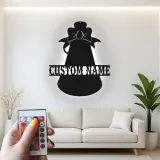 Custom Angel Bell Led Light Metal Wall Art Personalized Holiday Gift Christmas Home Decor